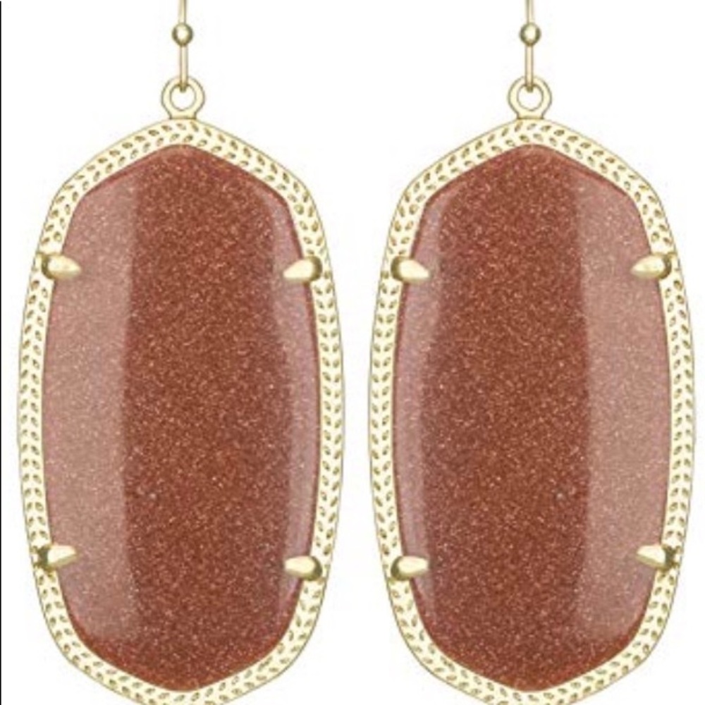 Burnt Orange Kendra Scott Danielle Earrings + Bag